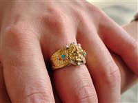 Vicenza - Piazzetta Palladio 2 - Ring Soprana Woman in Yellow Gold Diamante 0.08 Ct ANOG EOLO FASCIA - ANOG EOLO FASCIA